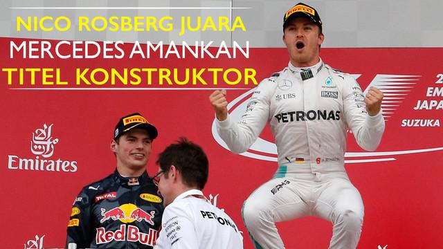 Video aksi Nico Rosberg yang berhasil menjadi juara di Formula 1 GP Jepang di Sirkuit Suzuka, Minggu (9/10/2016).