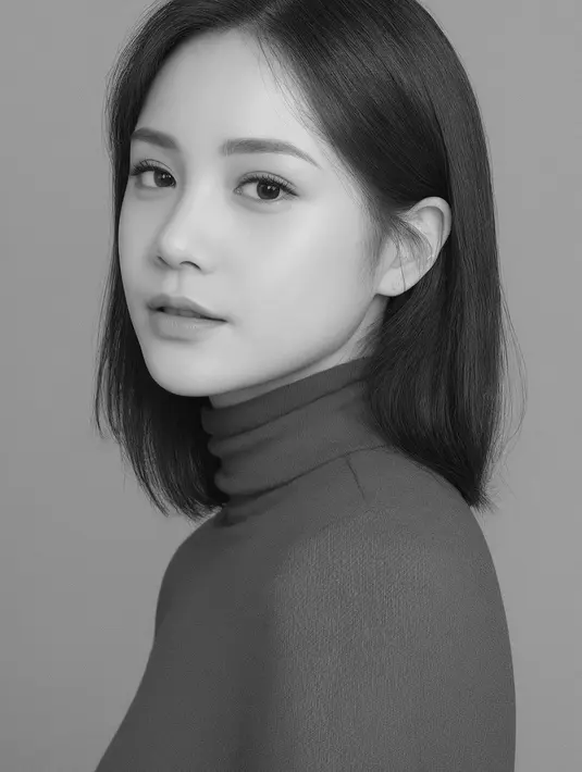 Nagita Slavina gercep ingin coba ikutan. Ia pun mengunggah enam fotonya jadi ala idol K-Pop. [Instagram @raffinagita1717]