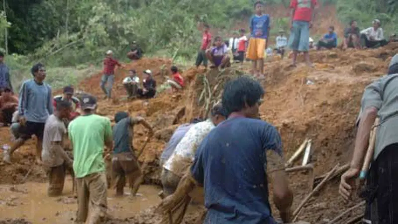 Iluistrasi Longsor Tutup Jaur Selatan Garut