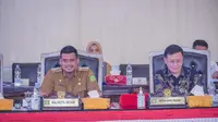 Wali Kota Medan Bobby Nasution saat Rapat bersama DPRD di Gedung DPRD Kota Medan pada Senin (28/8/2023).