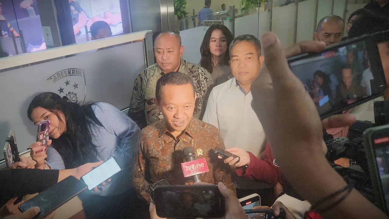 Menteri Investasi/Kepala BKPM Bahlil Lahadalia di Bareskrim Polri.
