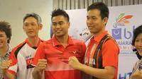 PB Djarum akan mengandalkan Tontowi Ahmad pada Kejurnas PBSI 2016. Sementara Jaya Raya bertumpu ke Hendra Setiawan. (Bola.com/Fahrizal Arnas)