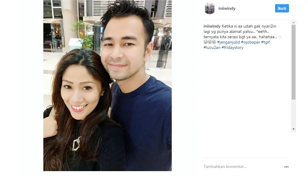 Raffi Ahmad foto bersama seorang wanita (Foto: Instagram)