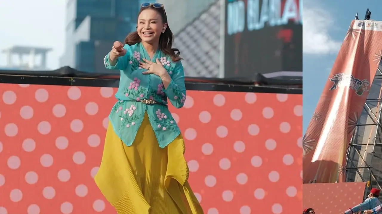 6 Detail Kebaya Rossa yang Memukau saat Manggung di Bundaran HI Jakarta