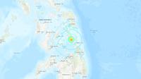 Lokasi gempa bumi di Filipina. (USGS)