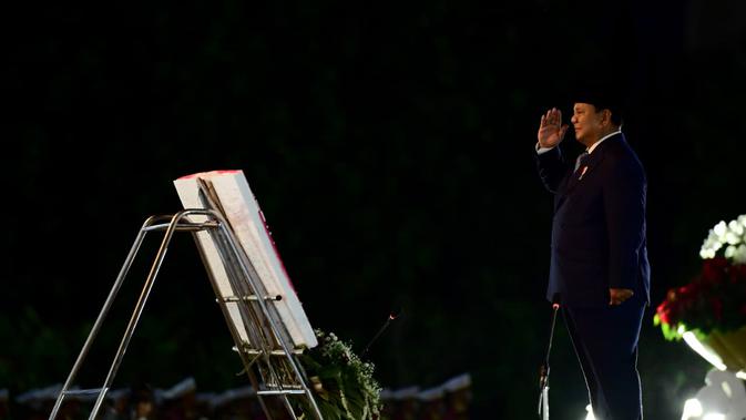 Pimpin Upacara Ziarah Nasional Hari Pahlawan 10 November, Prabowo Kenang Sejarah Pertempuran Surabaya