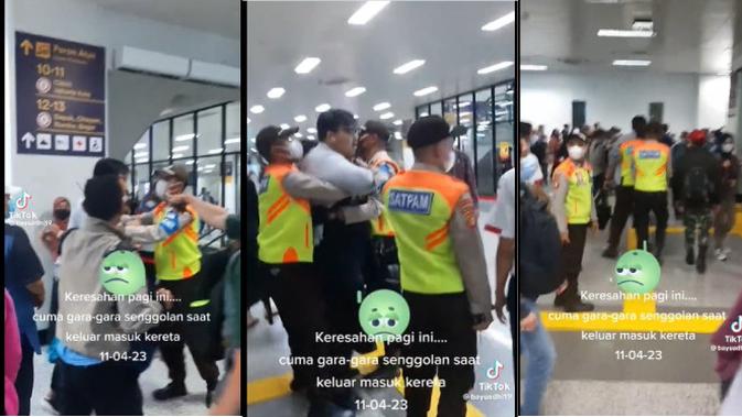 Viral Video Pria Mengamuk di Stasiun Manggarai. Ternyata Pria Gempal yang Ngamuk Itu Sudah Sering Buat Onar dan Mengamuk di Mana Pun. (Sumber: TikTok)