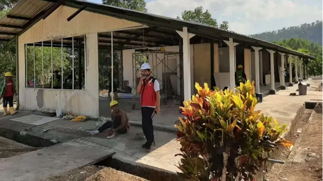 Pembangunan fasilitas karantina virus corona di Pulau Galang, Kepulauan Riau