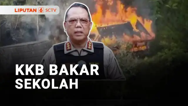 VIDEO: Lagi! KKB Diduga Bakar Bangunan SMP di Papua Pegunungan