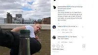 Jason Statham lakukan Bottle Cap Challenge (Instagram)