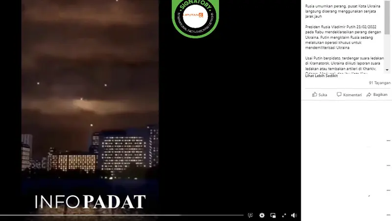 Cek Fakta Liputan6.com mendapati klaim video serangan senjata jarak jauh Rusia ke Ukraina