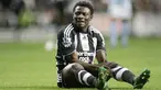 Reaksi kekecewaan striker Newcastle United asal Nigeria, Obafemi Martins di laga lanjutan EPL lawan Manchester City di St James Park, Newcastle, 20 Oktober 2008. AFP PHOTO/CRAIG BROUGH