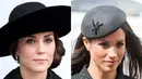 Ketika Kate Middleton dan Meghan Markle kembaran pin bunga. Lucu banget! (Getty Images/Cosmopolitan)