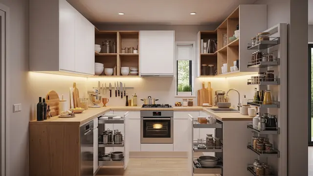 Model Dapur Minimalis Leter U, Fungsional untuk Rumah di Lahan Sempit/ Ilustrasi AI