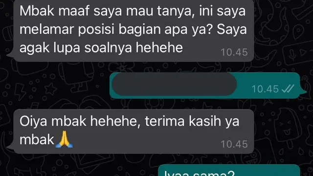 7 Chat Tanya Lowongan Kerja Ini Bikin Elus Dada