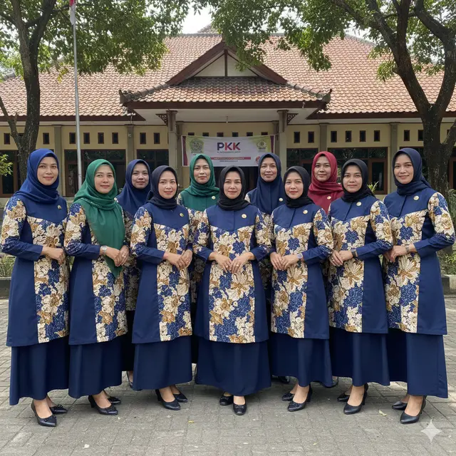 Inspirasi Model Seragam Batik Ibu PKK 2026 (Foto: Gemini AI)