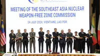 Pertemuan tingkat menteri luar negeri ASEAN "Southeast Asia Nuclear Weapon-Free Zone Commission" (SEANWFZ Commission) di Vientiane, Laos (24/7/2024). (Dok. Kemlu RI)