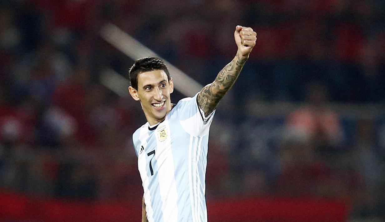 Angel Di Maria salah satu pemain andalan Argentina saat meraih medali emas pada Olimpiade Beijing 2008. saat itu Argentina mengalahkan Nigeria dengan skor 1-0. (EPA/Mario Ruiz)