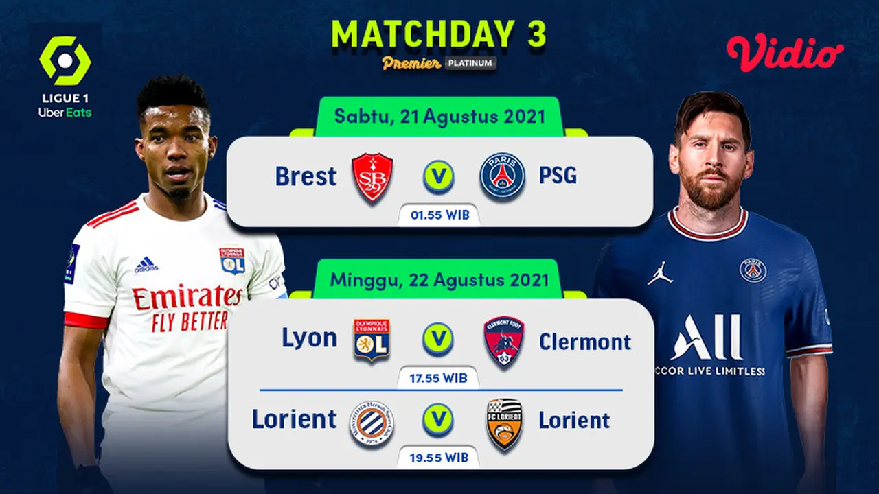 Template Matchday Ketiga Ligue 1 Musim 2021/22
