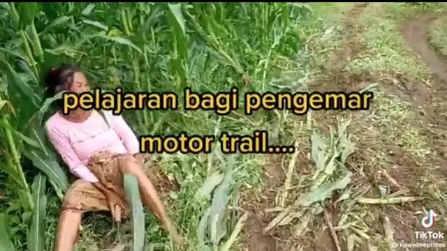 Diduga Ulah Pengendara Motor Trail, Nenek Ini Histeris Kebun Jagungnya Rusak