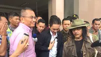 Sudjiwo Tedjo menghadiri sidang putusan sela kasus Dahlan Iskan. (Liputan6.com/Dian Kurniawan)