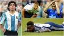 Berikut ini lima pesepak bola yang pernah terjebak kasus narkoba. Diantaranya, Diego Maradona, Adrian Mutu dan Jake Livermore. (Foto-foto Kolase AFP)