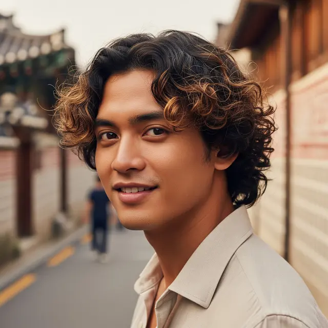 Model Rambut Pria Korea Keriting