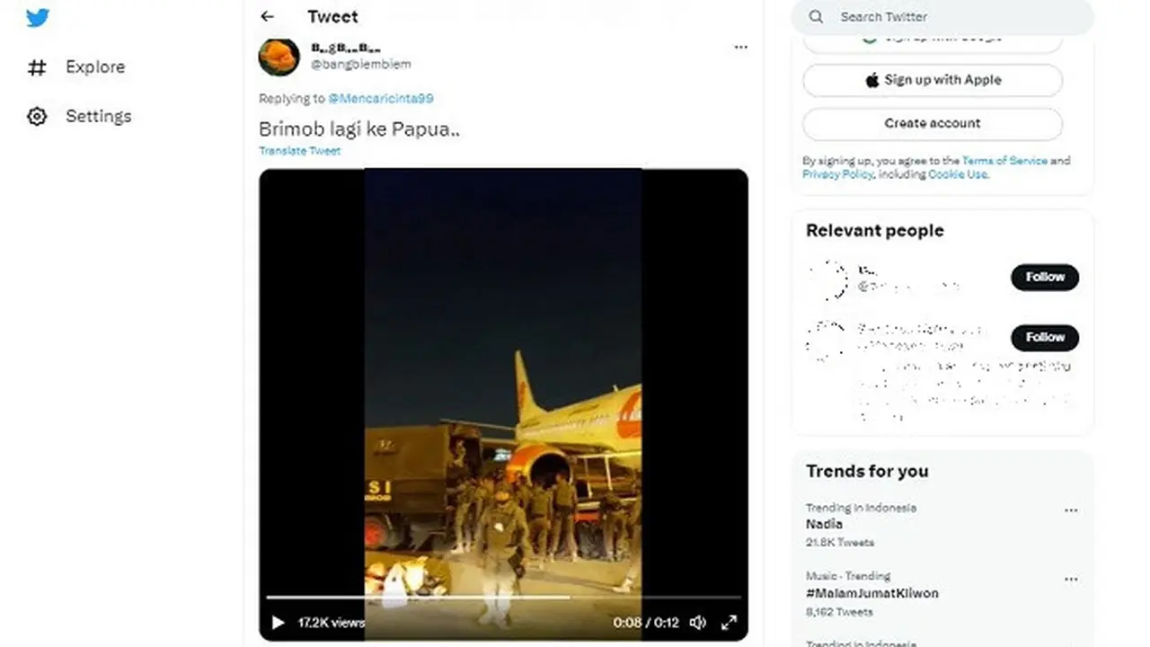 Gambar Tangkapan Layar Video dari Akun Twitter @bangbiembiem.