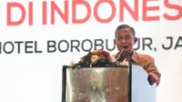 Menteri Koordinator Bidang Perekonomian, Darmin Nasution  saat Peluncuran Buku Kebijakan Vokasi Indonesia, Jakarta, Kamis (21/12/2017). (Fiki/Liputan6.com)