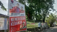 Foto Tri Rismaharini (Risma) dalam alat peraga kampanye (APK) (Foto: Liputan6.com/Dian Kurniawan)