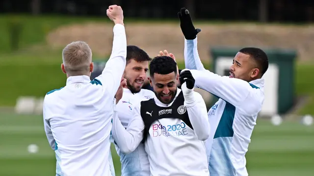 Foto: Keceriaan Pemain Manchester City Jelang Menghadapi Real Madrid di Liga Champions