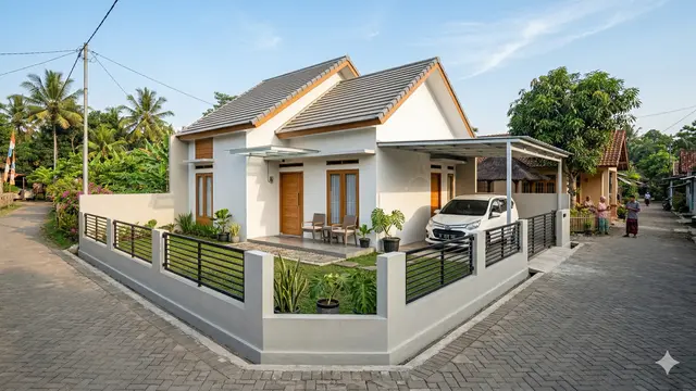 Eksterior Rumah Hook Minimalis (Foto: Gemini AI)