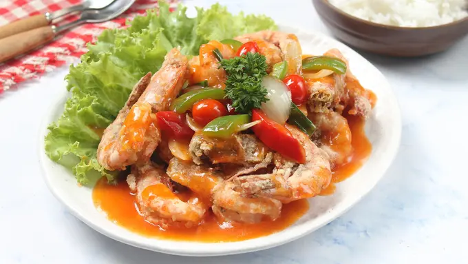 udang asam manis goreng tepung