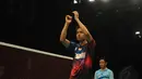Pebulutangkis Simon Santoso lolos ke babak utama Indonesia Terbuka Super Series, Jakarta, Rabu (17/6/14). (Liputan6.com/Helmi Fithriansyah)