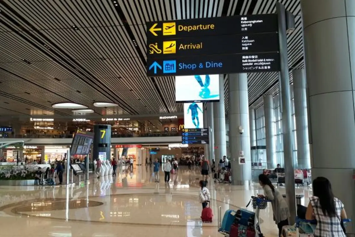 Terminal 4 Bandara International Changi di Singapura. (Ilyas/Liputan6.com)