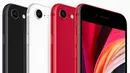 Wujud iPhone SE (2020). Penerus seri ikonik yang diluncurkan pada 2016, iPhone SE teranyar ini dijual seharga USD 399 atau setara Rp 6,2 jutaan untuk varian memori 64 GB. (Apple via AP)