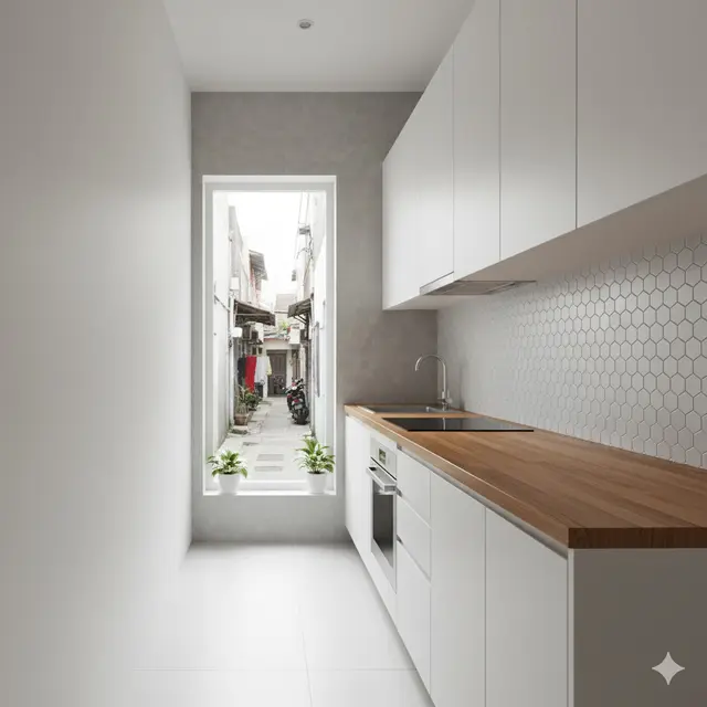 Ide Dapur Minimalis Hemat Ruang di Rumah 1 Lantai Sempit