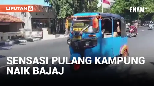 VIDEO: Unik! Pemudik Jakarta Pulang Kampung Naik Bajaj