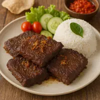 Ilustrasi gepuk Nyonya Ong (generated by AI)