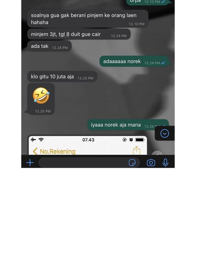 7 Chat Alasan Orang saat Pinjam Duit Ini Bikin Geleng Kepala