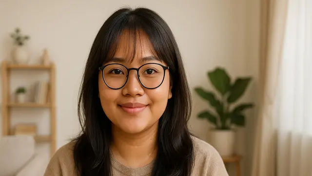 Model Rambut Poni Korea Untuk Wajah Bulat di Tahun 2025/via ChatGPT