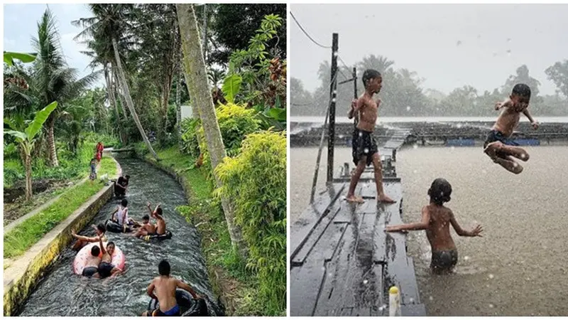 Kelakuan Nyeleneh Saat Main Air ini Bikin Kangen Masa Kecil