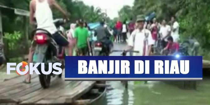 Akses Jalan Penghubung Antardesa di Riau Terputus Akibat Banjir