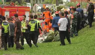 Pesawat tersebut terjatuh di lokasi sekitar pukul 14.30 WIB. (merdeka.com/Arie Basuki)