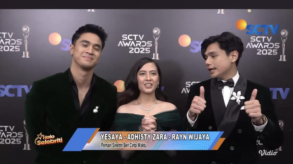 Trio Sinetron Beri Cinta Waktu Yesaya Abraham, Adhisty Zara, dan Rayn Wijaya PD Raih Piala SCTV Awards Tahun Depan