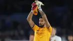 Rui Patricio tercatat telah membuat 24 clean sheet dari 68 pertandingan di Liga Europa bersama tiga klub berbeda, yaitu, Wolves, Sporting CP, dan AS Roma. Catatannya masih bisa bertambah mengingat timnya saat ini, AS Roma masih berlaga di Liga Europa pada musim ini. (AFP/Geoff Caddick)