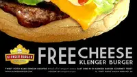 Perusahaan Klenger Burger membagikan cheese burger gratis bagi orang yang mendonorkan darahnya hari ini.