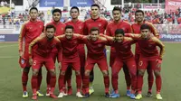 Timnas Indonesia U-22 di SEA Games 2019. (Bola.com/Muhammad Iqbal 
Ichsan)