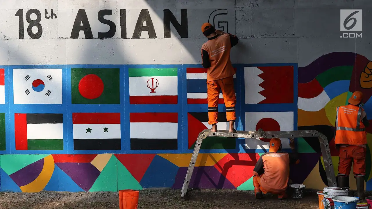 Sambut Asian Games, Kolong Flyover UI Dipenuhi Mural