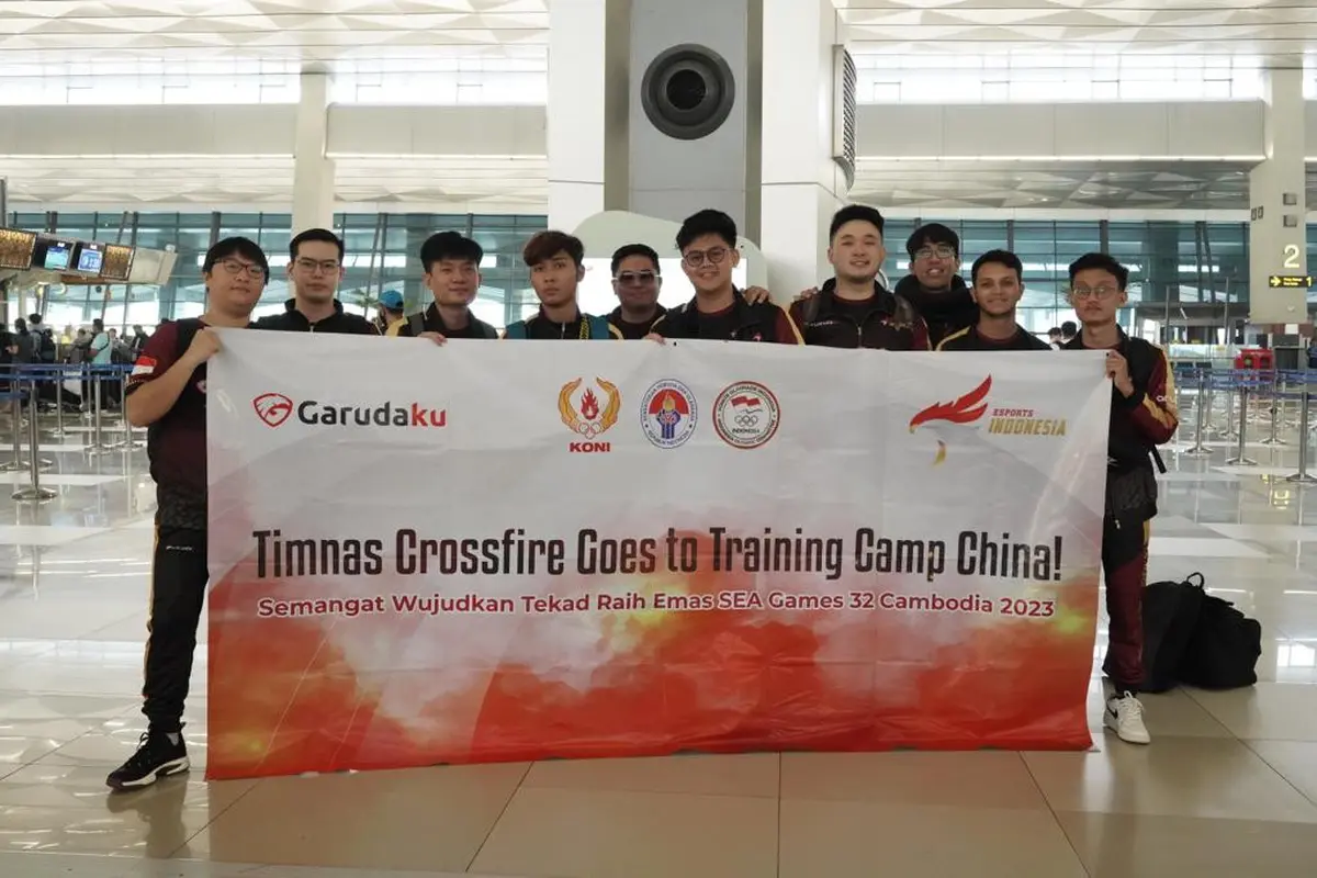 Timnas Esports Indonesia di nomor CrossFire sebelum keberangkatan ke Hangzhou, Tiongkok untuk pelatihan jelang SEA Games 2023 Kamboja (PBESI)